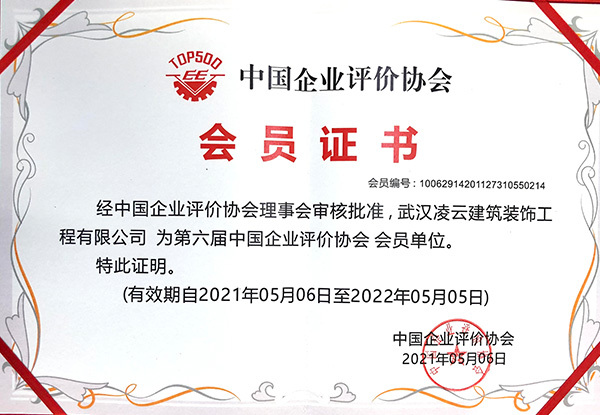 中国企业信用评价协会会员证书-20220505到期